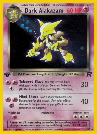 Dark Alakazam 1/83 Base Team Rocket