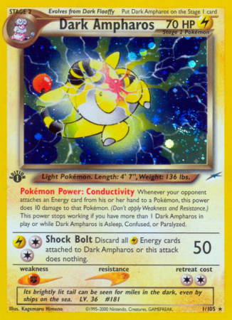 Dark Ampharos 1/113 Neo Neo Destiny