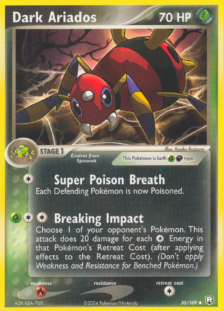 Dark Ariados 30/109 EX Team Rocket Returns