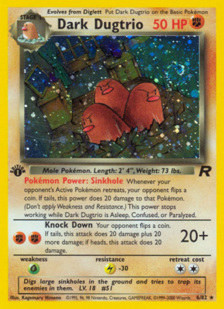 Dark Dugtrio 6/83 Base Team Rocket