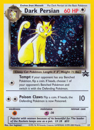 Dark Persian 17/53 Base Wizards Black Star Promos