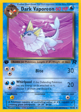 Dark Vaporeon 45/83 Base Team Rocket