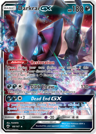Darkrai-GX 88/147 Sun & Moon Burning Shadows