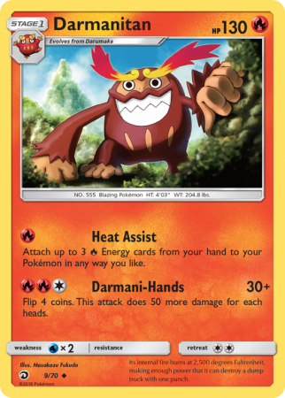 Darmanitan 9/70 Sun & Moon Dragon Majesty