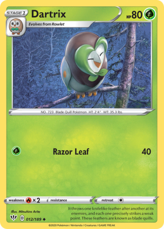 Dartrix 12/189 Sword & Shield Darkness Ablaze