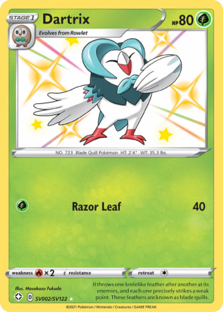Dartrix SV002/122 Sword & Shield Shiny Vault