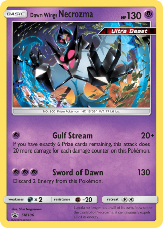 Dawn Wings Necrozma SM106/156 Sun & Moon SM Black Star Promos