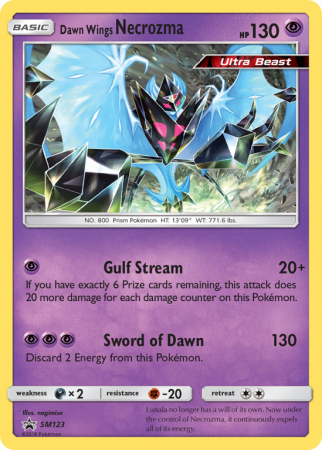 Dawn Wings Necrozma SM123/156 Sun & Moon SM Black Star Promos