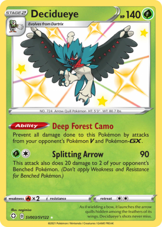 Decidueye SV003/122 Sword & Shield Shiny Vault
