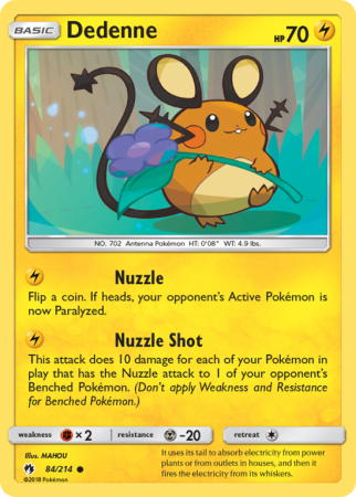 Dedenne 84/214 Sun & Moon Lost Thunder