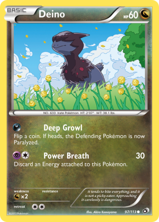Deino 97/113 Black & White Legendary Treasures