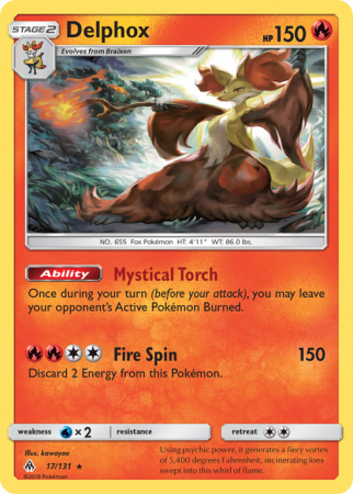 Delphox 17/131 Sun & Moon Forbidden Light