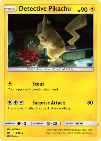 Detective Pikachu 10/18 Sun & Moon Detective Pikachu