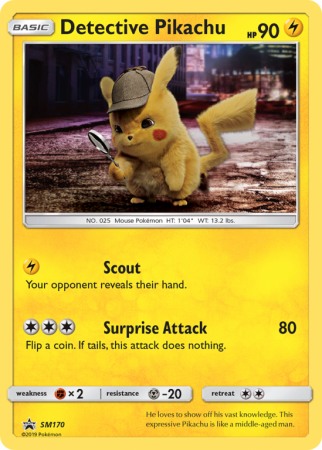 Detective Pikachu SM170/156 Sun & Moon SM Black Star Promos