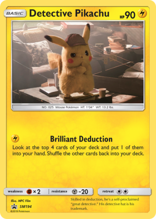 Detective Pikachu SM194/156 Sun & Moon SM Black Star Promos