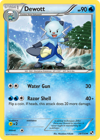 Dewott 29/114 Black & White Black & White