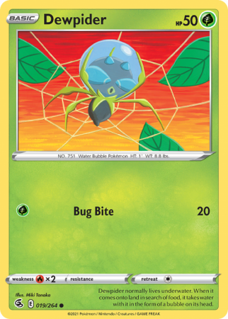Dewpider 19/264 Sword & Shield Fusion Strike