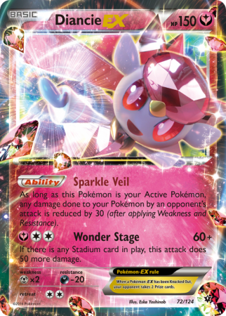Diancie-EX 72/124 XY Fates Collide