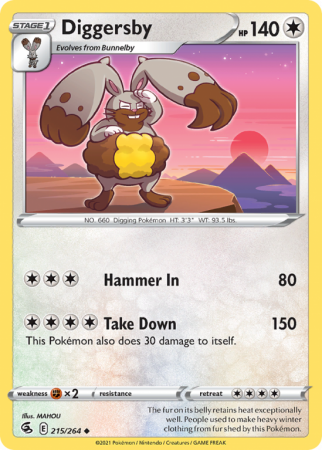 Diggersby 215/264 Sword & Shield Fusion Strike