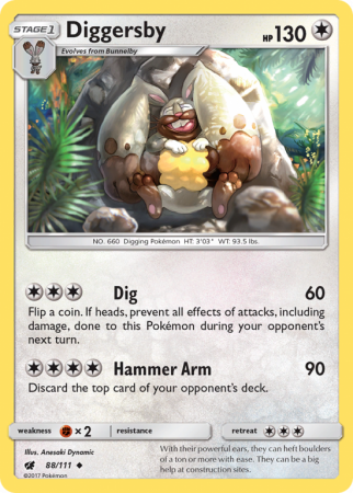 Diggersby 88/111 Sun & Moon Crimson Invasion