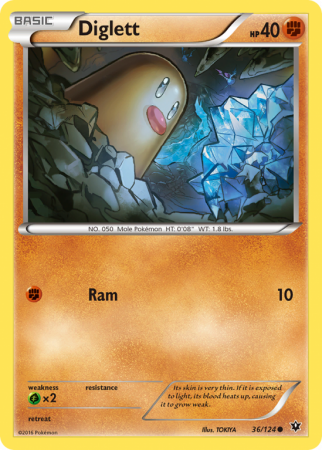 Diglett 36/124 XY Fates Collide