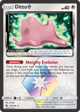 Ditto ◇ 154/214 Sun & Moon Lost Thunder