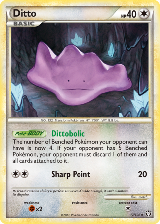 Ditto 17/102 HeartGold & SoulSilver HS—Triumphant