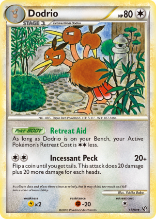 Dodrio 11/90 HeartGold & SoulSilver HS—Undaunted
