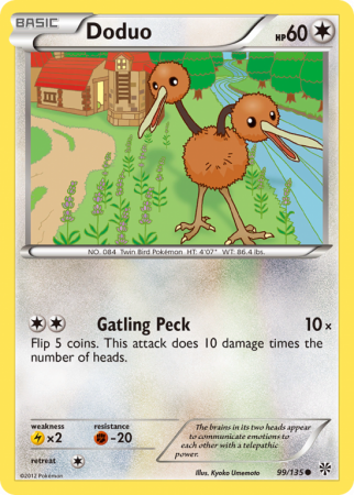 Doduo 99/135 Black & White Plasma Storm