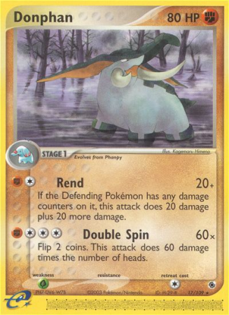 Donphan 17/109 EX Ruby & Sapphire