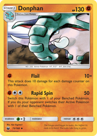 Donphan 73/168 Sun & Moon Celestial Storm