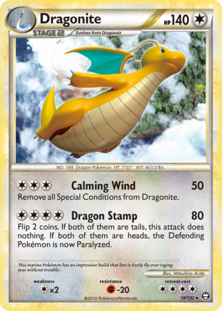 Dragonite 18/102 HeartGold & SoulSilver HS—Triumphant