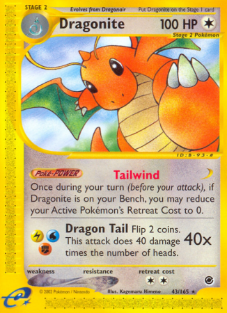 Dragonite 43/165 E-Card Expedition Base Set