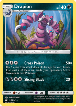 Drapion 134/236 Sun & Moon Unified Minds
