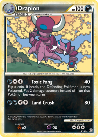 Drapion 4/102 HeartGold & SoulSilver HS—Triumphant