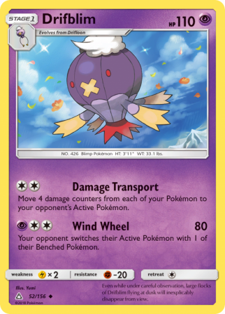 Drifblim 52/156 Sun & Moon Ultra Prism