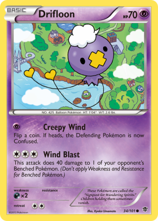 Drifloon 34/101 Black & White Plasma Blast