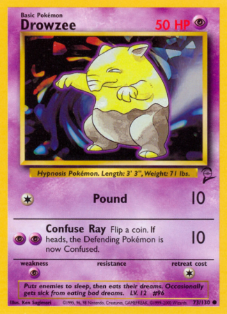 Drowzee 73/130 Base Base Set 2