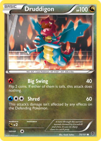 Druddigon 70/101 Black & White Plasma Blast
