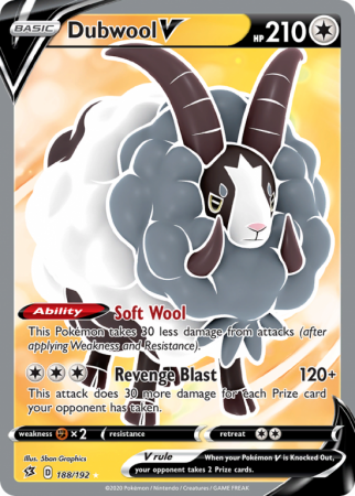 Dubwool V 188/192 Sword & Shield Rebel Clash