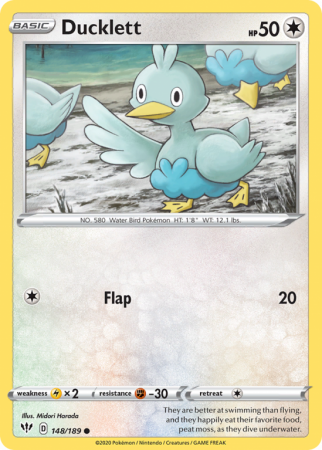 Ducklett 148/189 Sword & Shield Darkness Ablaze