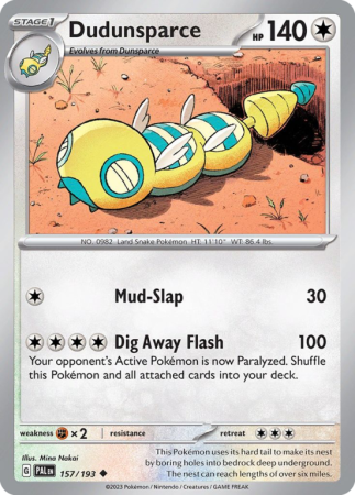 Dudunsparce 157/193 Scarlet & Violet Paldea Evolved