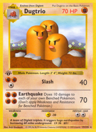 Dugtrio 19/102 Base Base Set