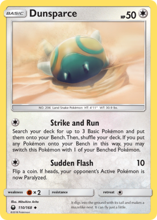 Dunsparce 110/168 Sun & Moon Celestial Storm
