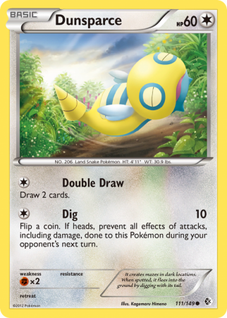 Dunsparce 111/149 Black & White Boundaries Crossed