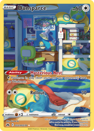 Dunsparce GG23/70 Sword & Shield Crown Zenith Galarian Gallery
