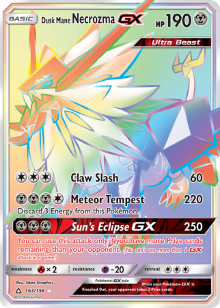 Dusk Mane Necrozma-GX 163/156 Sun & Moon Ultra Prism