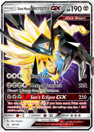 Dusk Mane Necrozma-GX 90/156 Sun & Moon Ultra Prism