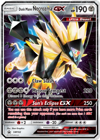 Dusk Mane Necrozma-GX SM102/156 Sun & Moon SM Black Star Promos