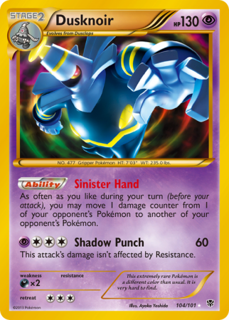 Dusknoir 104/101 Black & White Plasma Blast